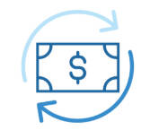 Cash flow with arrows